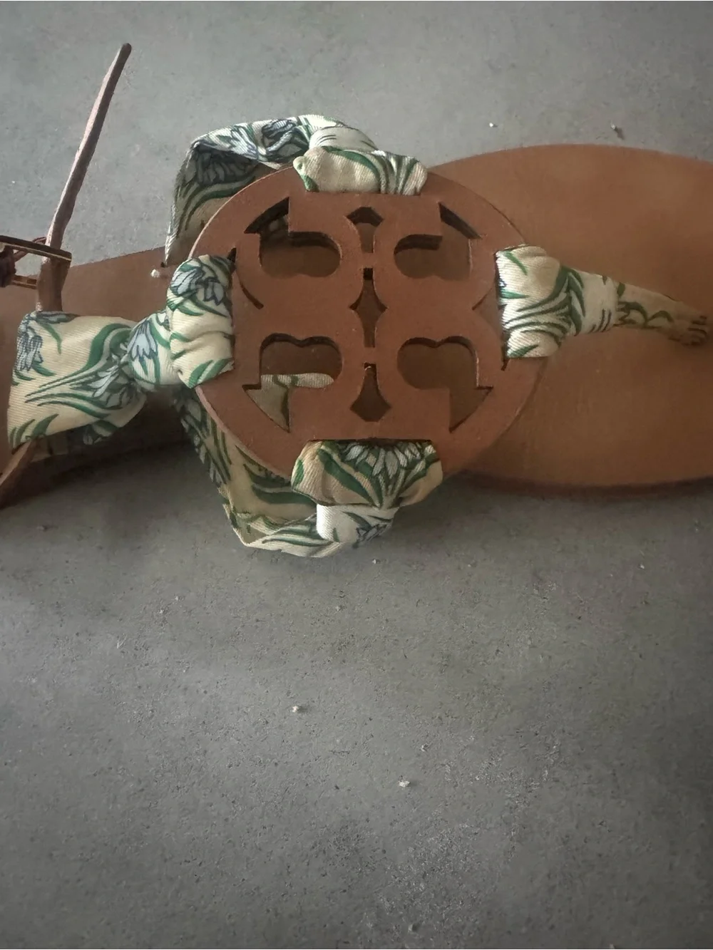 Tory Burch Brown Leather Sole with Embossed 'LEATHER SOLE' and 8M Marking